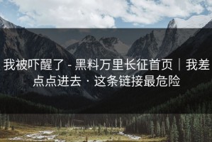我被吓醒了 - 黑料万里长征首页｜我差点点进去 · 这条链接最危险