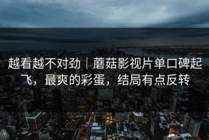越看越不对劲｜蘑菇影视片单口碑起飞，最爽的彩蛋，结局有点反转